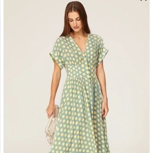 DVF Marge Dress in Sun Small Sky Blue